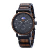 Men's Wooden and Stainless Steel Watch - Quality Quartz Movement - 3ATM Waterproof - Anniversary Gift for Him (Tigerwood GT121-1A)