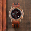 Wood Watch - Amaranth Wood and Stainless Steel Handmade Men’s Wooden Watches – Gawaine S18-5