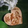 Heart Wood Block - Personalized Photo Wood Block | Wedding & Anniversary Gift