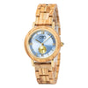 Wood Watch - Olivewood and Stainless Steel Chronograph Round Dial Wooden Watch - GT126-3A