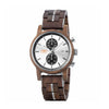 Men's Wooden and Stainless Steel Watch - Chronograph quartz movement - 3ATM Waterproof - Anniversary Gift for Him (GT116-4A)