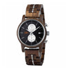 Men's Wooden and Stainless Steel Watch - Chronograph quartz movement - 3ATM Waterproof - Anniversary Gift for Him (GT116-3A)