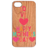 Mothers Day 4 - Personalized Real Wood Protective Case for iPhone / Samsung - UV Color Printed