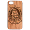 Pirate Ship in Crest - Engraved